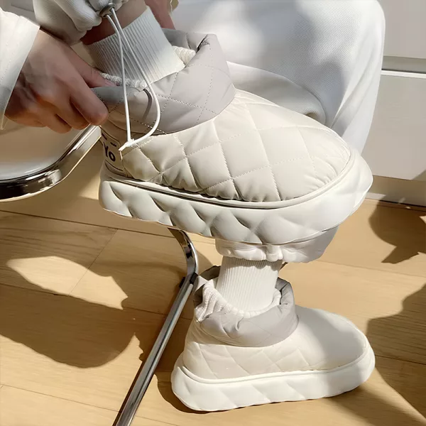 winter boots, slip on boots, ankle snow boots, plush boots, waterproof boots, puffer boots