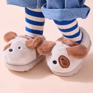 kids slippers, cute slippers, warm slippers, cartoon slippers, home shoes, cotton slippers