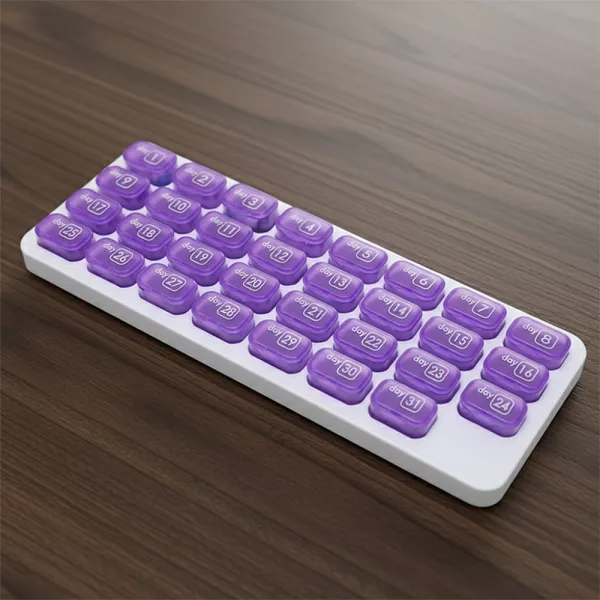 31 day pill organiser, pill box, pill containers, pill box organiser